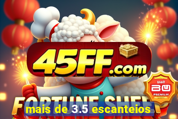 mais de 3.5 escanteios